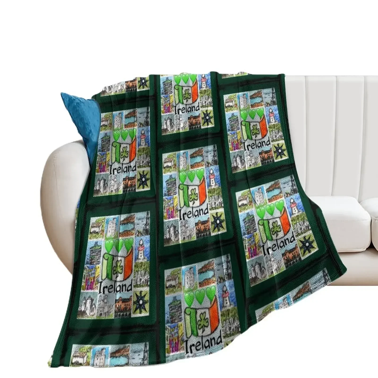 

Ireland Memories Throw Blanket halloween Warm Blankets