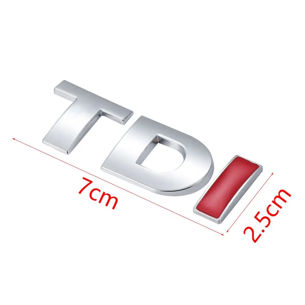 Car 3D TDI Logo Rear Boot Badge Emblem Sticker Decal
