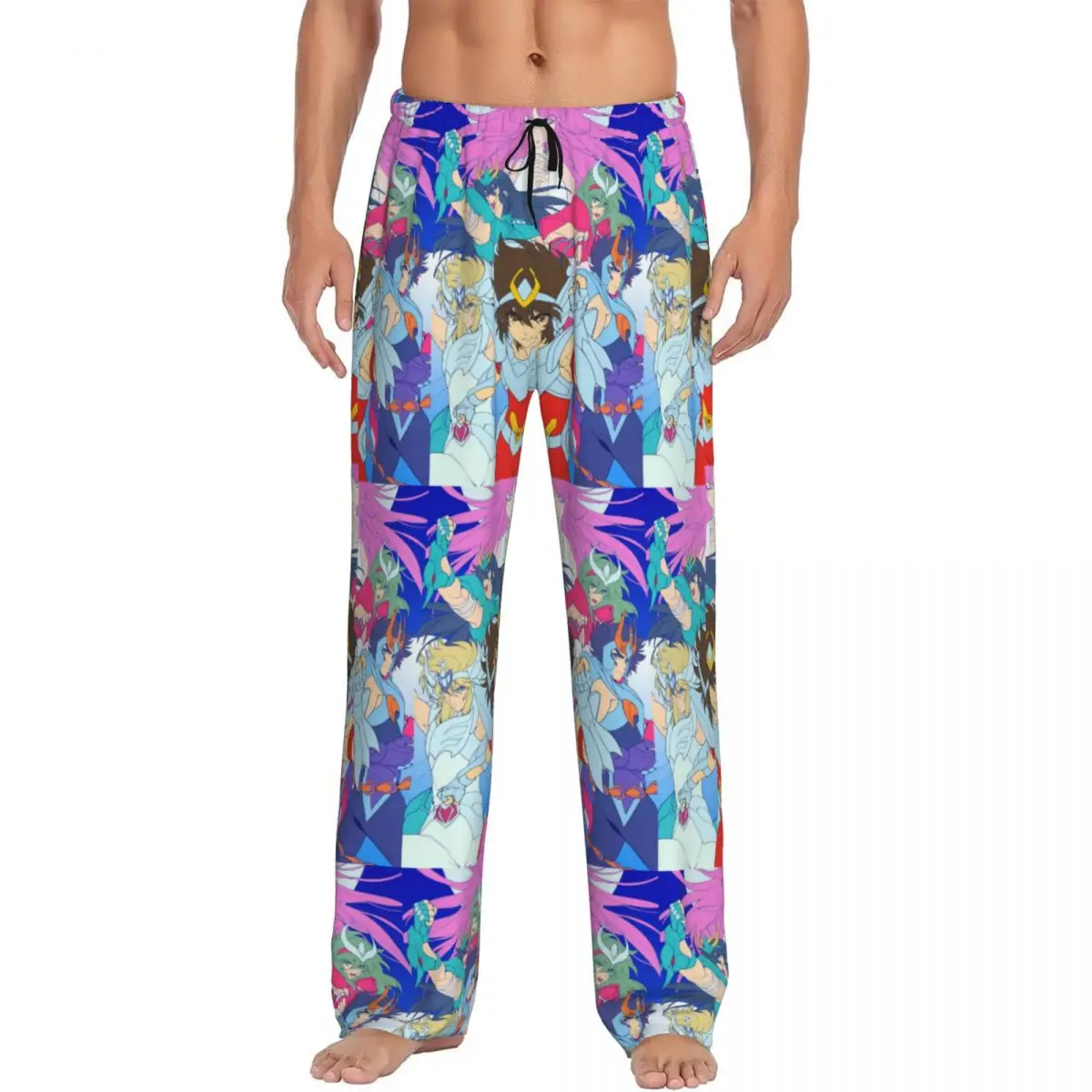 

Custom Print Saintes Seiya Anime Manga Pajama Pants Men's Sleep Sleepwear Bottoms with Pockets