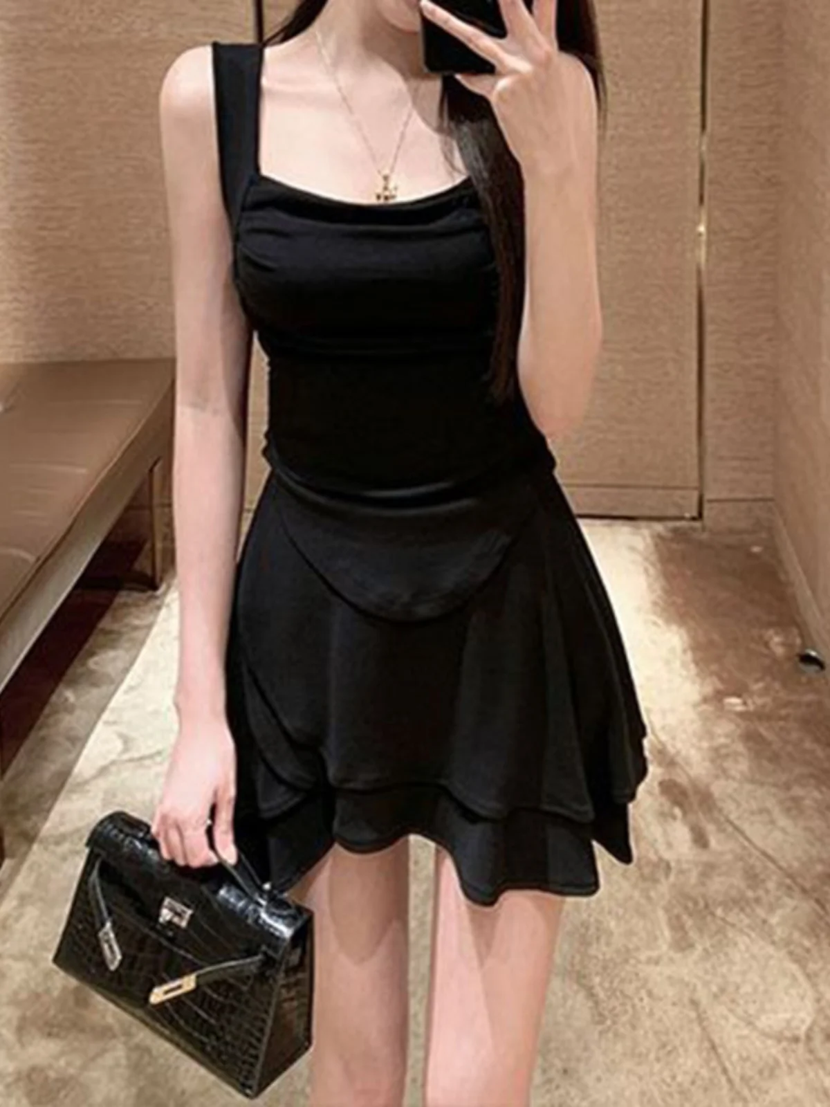 

Sexy Trendy Vest Top Irregular Skirt Pure Desire Style Summer New Arrival Fashionable Hot Girl Look Casual Streetwear