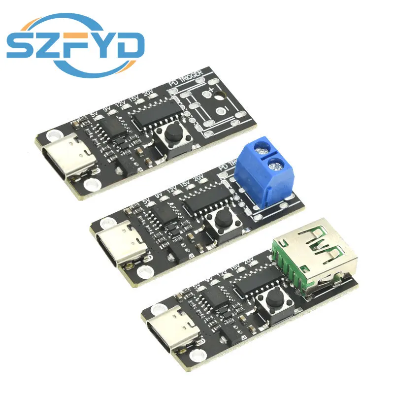 100W 5A USB-C Fast Charge Trigger Board Module PD/QC Decoy Board Fast Charge USB Type-C PD 2.0 3.0 Boost Power Module CMTPD