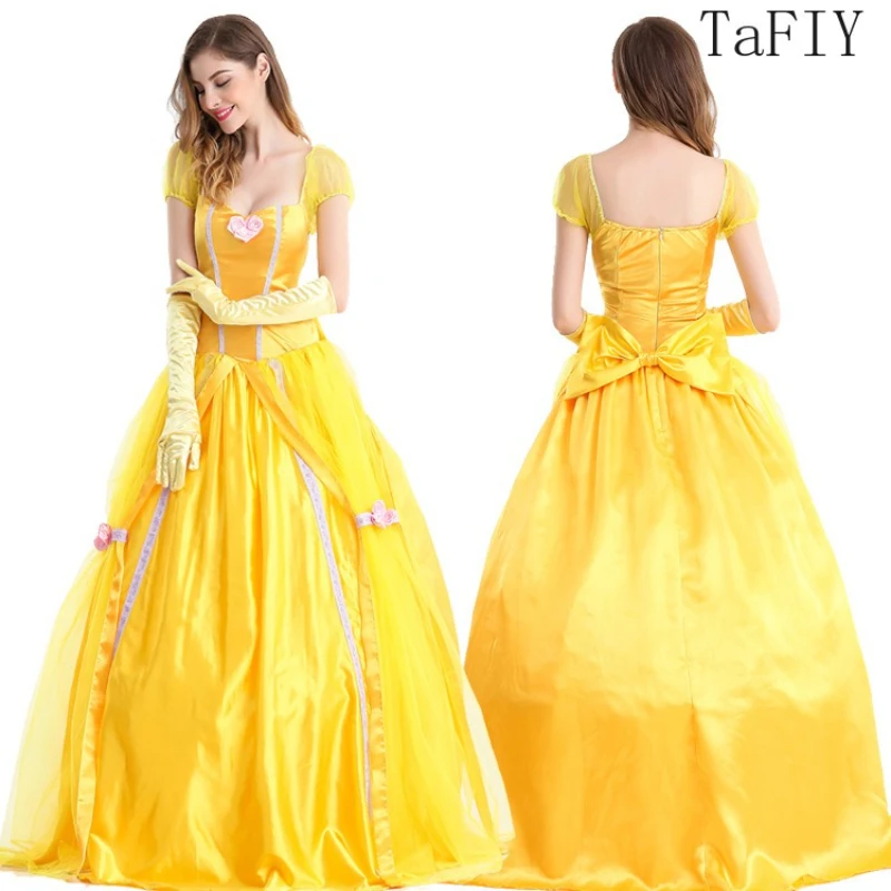 Vestido blanco como la nieve de Cenicienta dorada, disfraz de actuación de baile de Gala de carnaval, uniforme de príncipes de cuento de hadas, vestido de Cosplay de baile de Halloween
