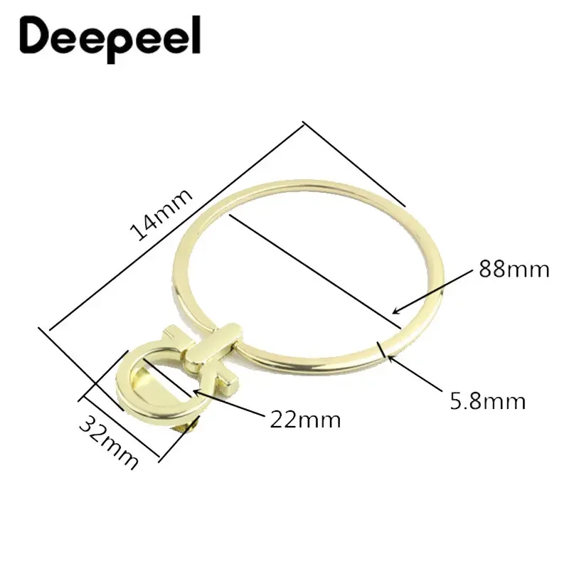 1-5Pcs Deepeel 88mm Metal O Ring Bag Handles Purse Frame Bracket Hook Buckles for Making Handbag Hardware Hand Rings Accessories