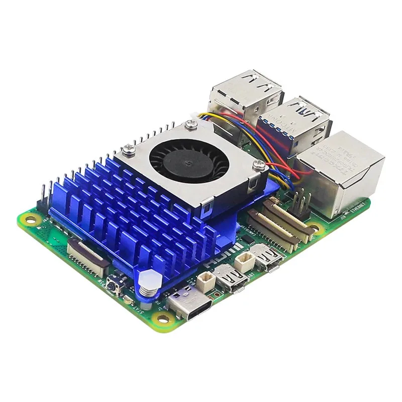 Raspberry Pi 5 نشط المبرد توربو مروحة نشط السلبي برودة PWM سرعة قابل للتعديل مروحة التبريد المبرد المعدني ل RPI 5