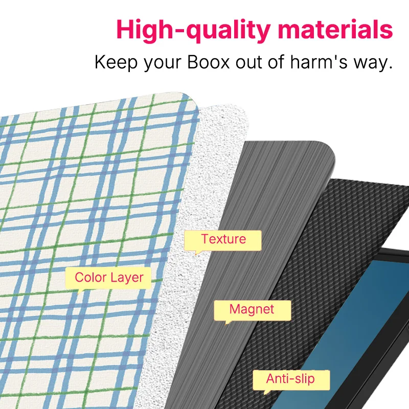 Etui Magnetyczne Murmelo do Boox Go6 Gen2 Poke7 Poke6 Poke5 Bezramkowe z Funkcją Automatycznego Usypiania i Wybudzania, Wzór Świeżych Kwiatów — zdjęcie produktu 5