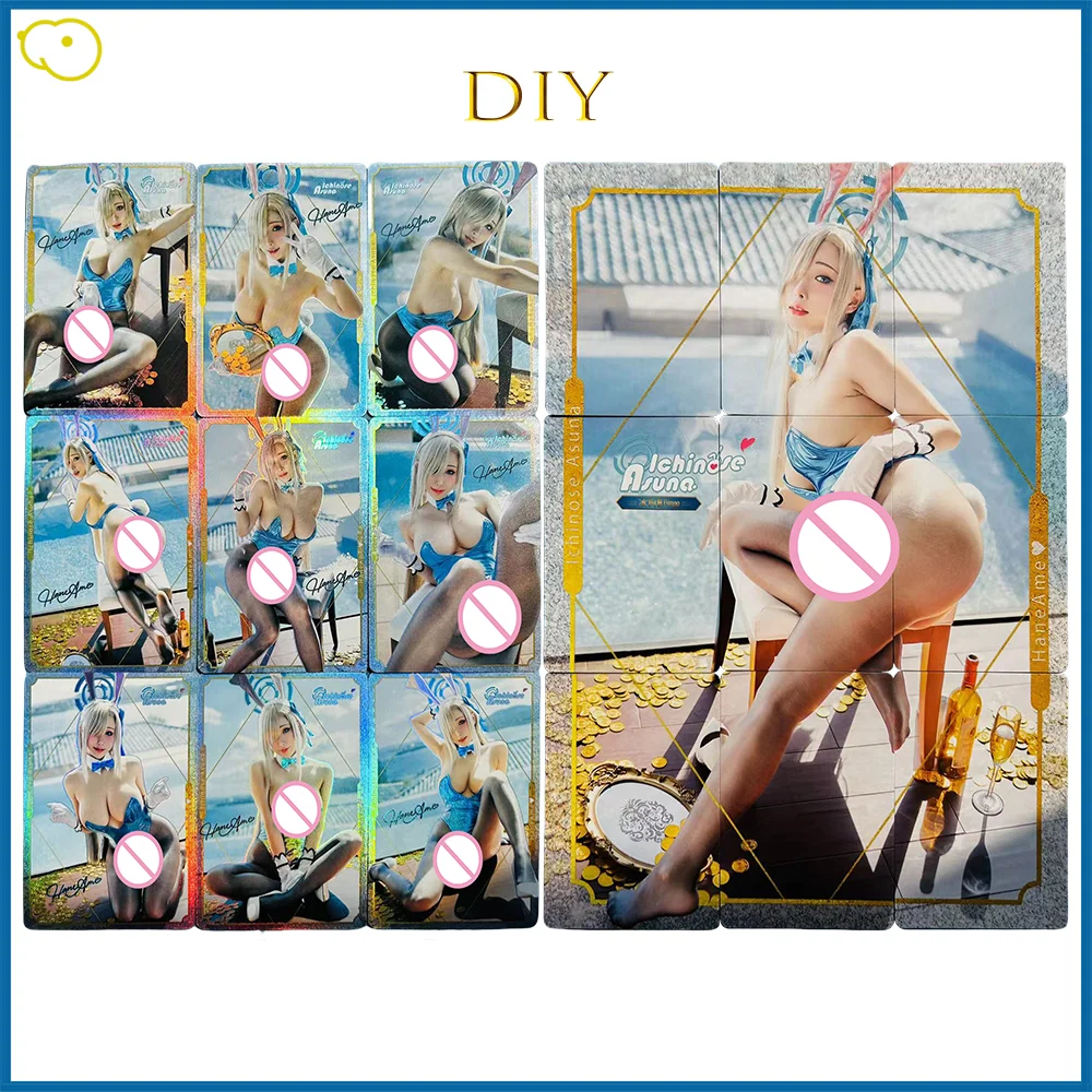 

9PC/Set Anime Juicy Honey DIY ACG Yor Forger Blue Archive Cos Play Puzzle Boys Game Toys Collectible Cards Christmas Birthday