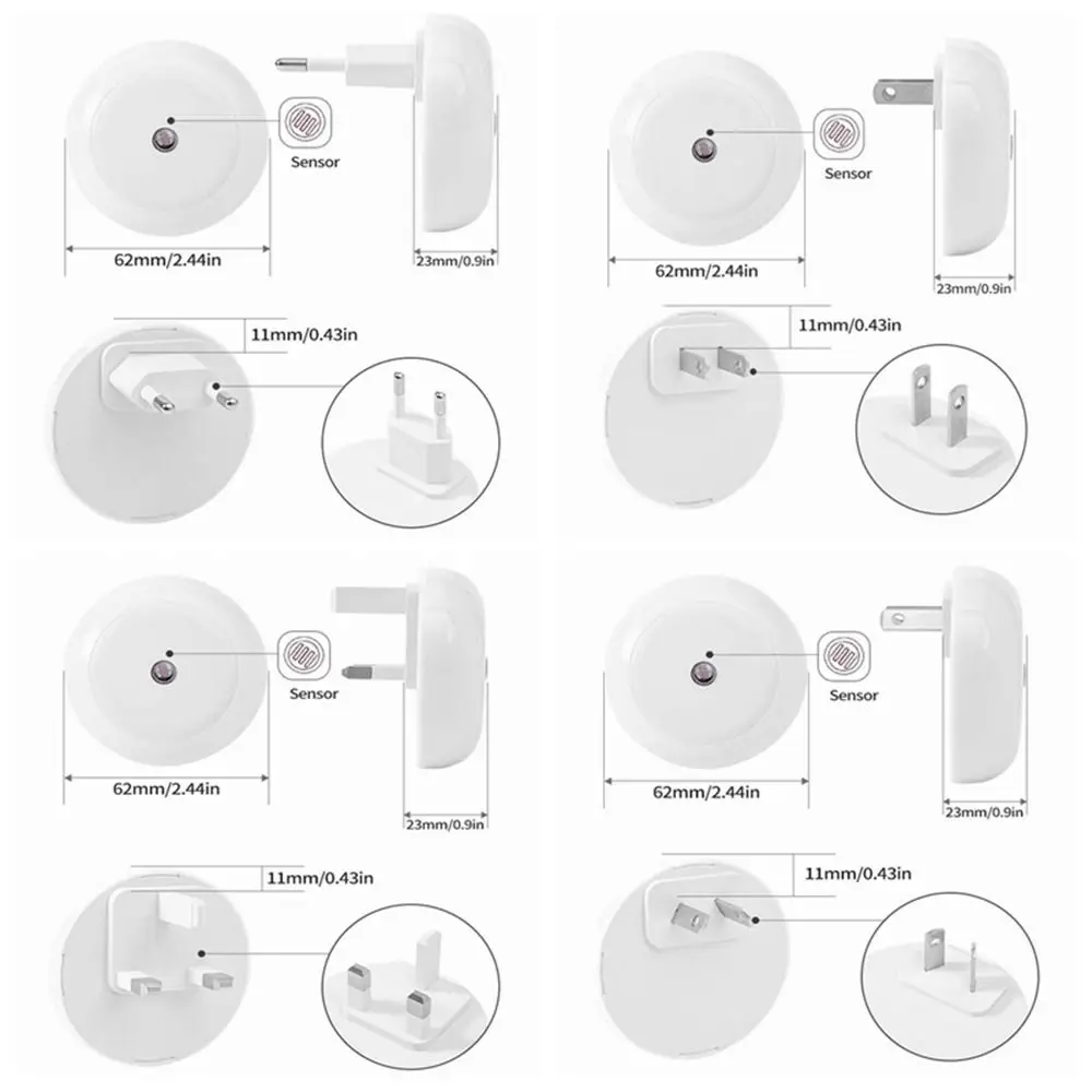 LED Light Smart Sensor Night Light Ultra-thin Intelligent Small Smart Induction Light Light Control Circular Living Room