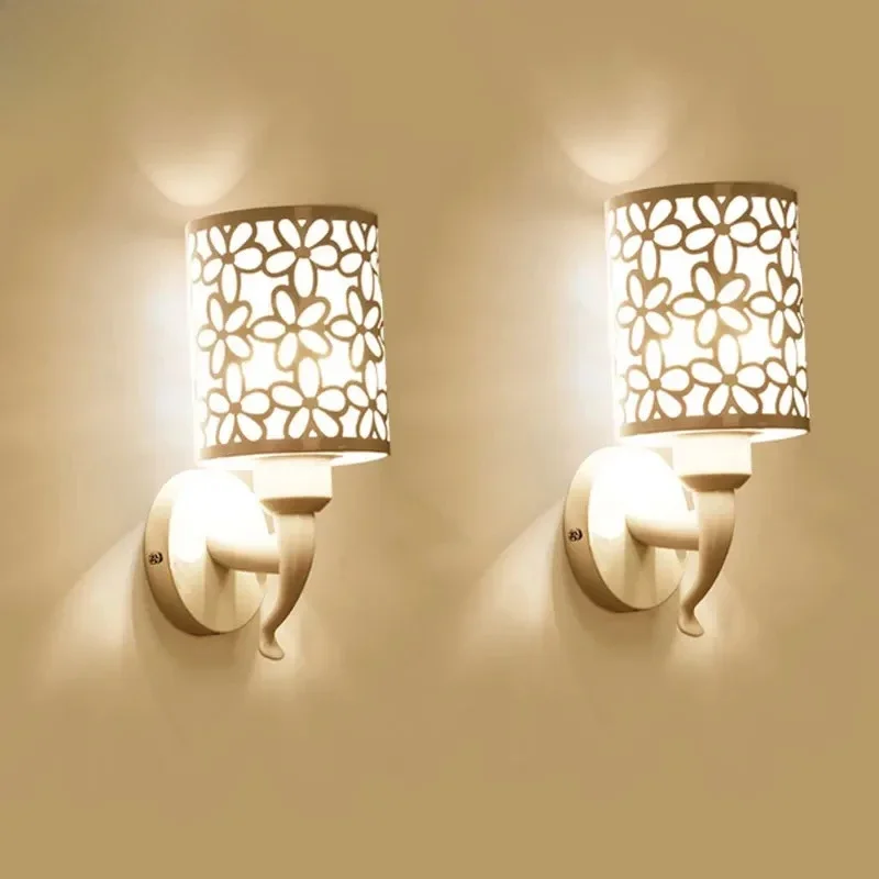 2pcs Wall Lamps Indoor Bedroom Simple Style Wall Sconces Wall Light Lamp Bedding Lamp Luminaria Creative Staircase Living Room