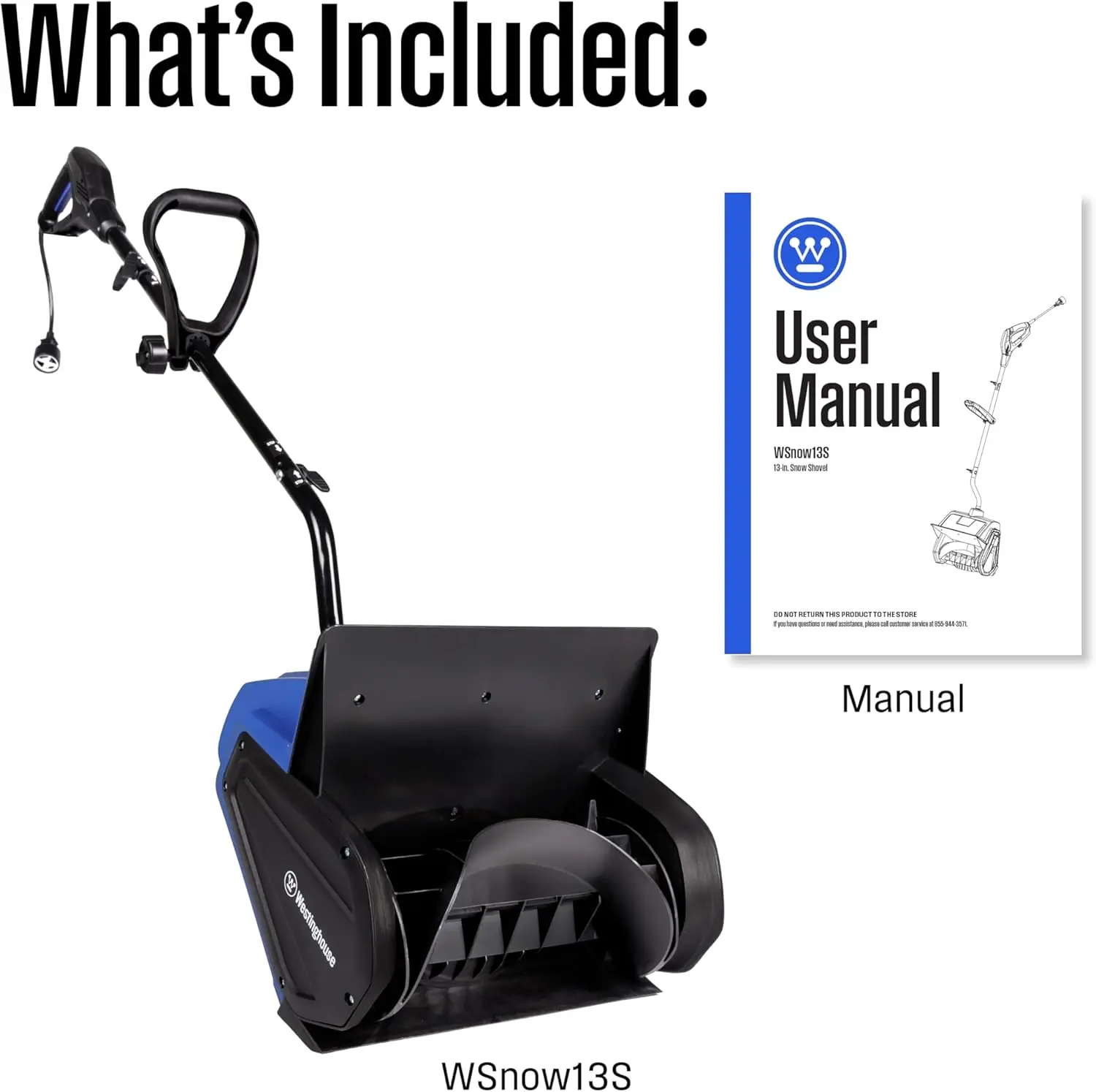 WSnow13S コード式電動除雪機、幅13インチ、投擲距離20フィート、430ポンド/分 - 私道、階段、歩道、ポーチ