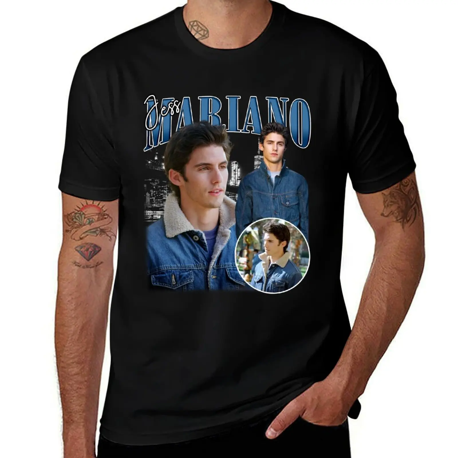 Jess Mariano Signature Vintage Retro Style T-Shirt Street Style Casual Tee Shirt T-Shirt