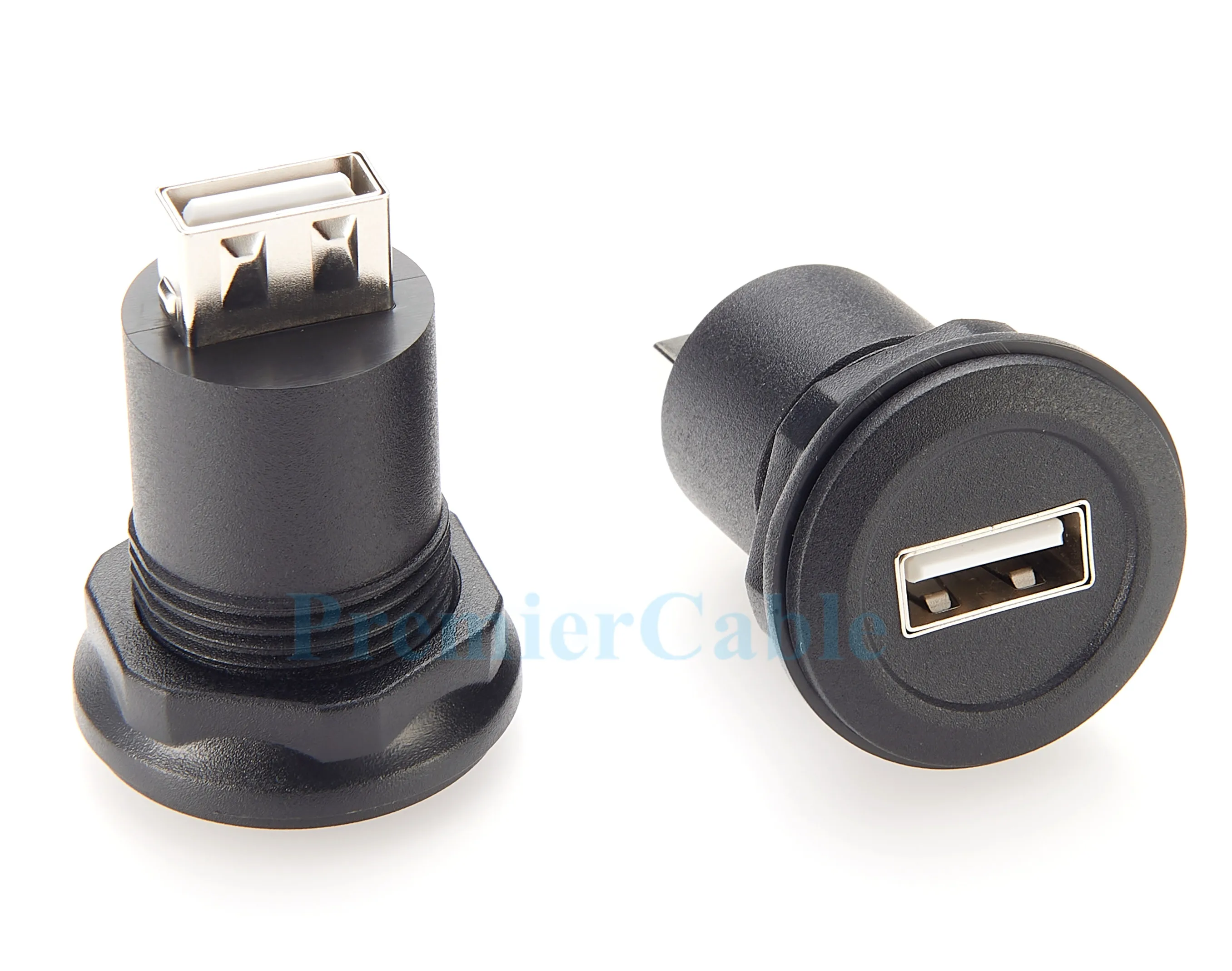 USB 2.0 A Buchse-zu-Buchse-Verbinder, runde Einbaubuchse, 480 Mbit/s, USB Typ A, Schottverbinder, Adapter, Buchsenverlängerung – Detail 5
