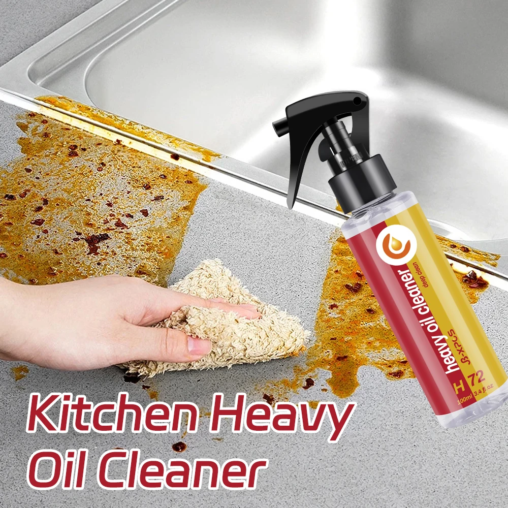 Kitchen Heavy Oil Stain Cleaner Multi-Purpose Fast Cleaning Bubble Cleaner Rinse-Free All-Purpose Greasy Dirt Remover H72