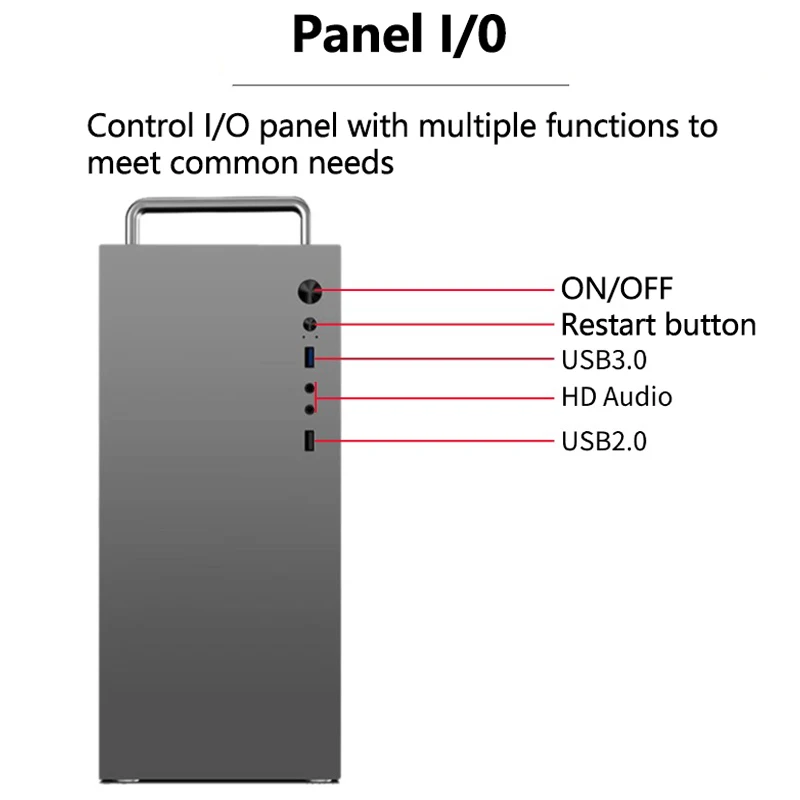 T2 Business Office Computer Case Portable Design Supports ATX Power Supply M-ATX/Mini ITX Motherboard PC Chassis