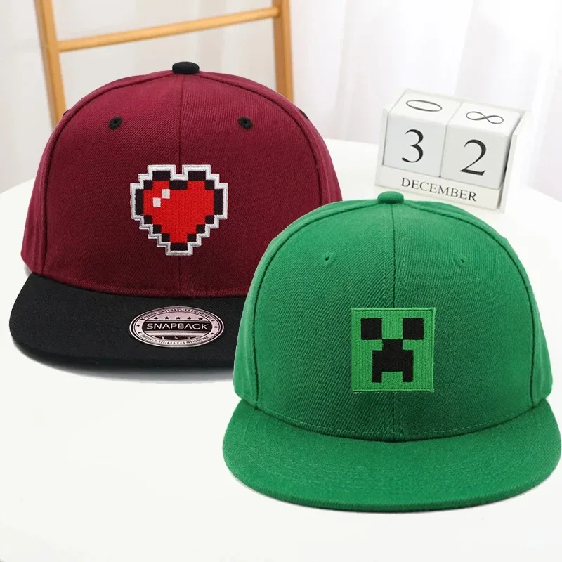 Bedruckte, bestickte Flat-Top-Baseballkappe mit Spielmotiv, handgefertigt, Anime-Cartoon-Mode, flache Kappen, Sommermode, Sonnenhut, Geschenke