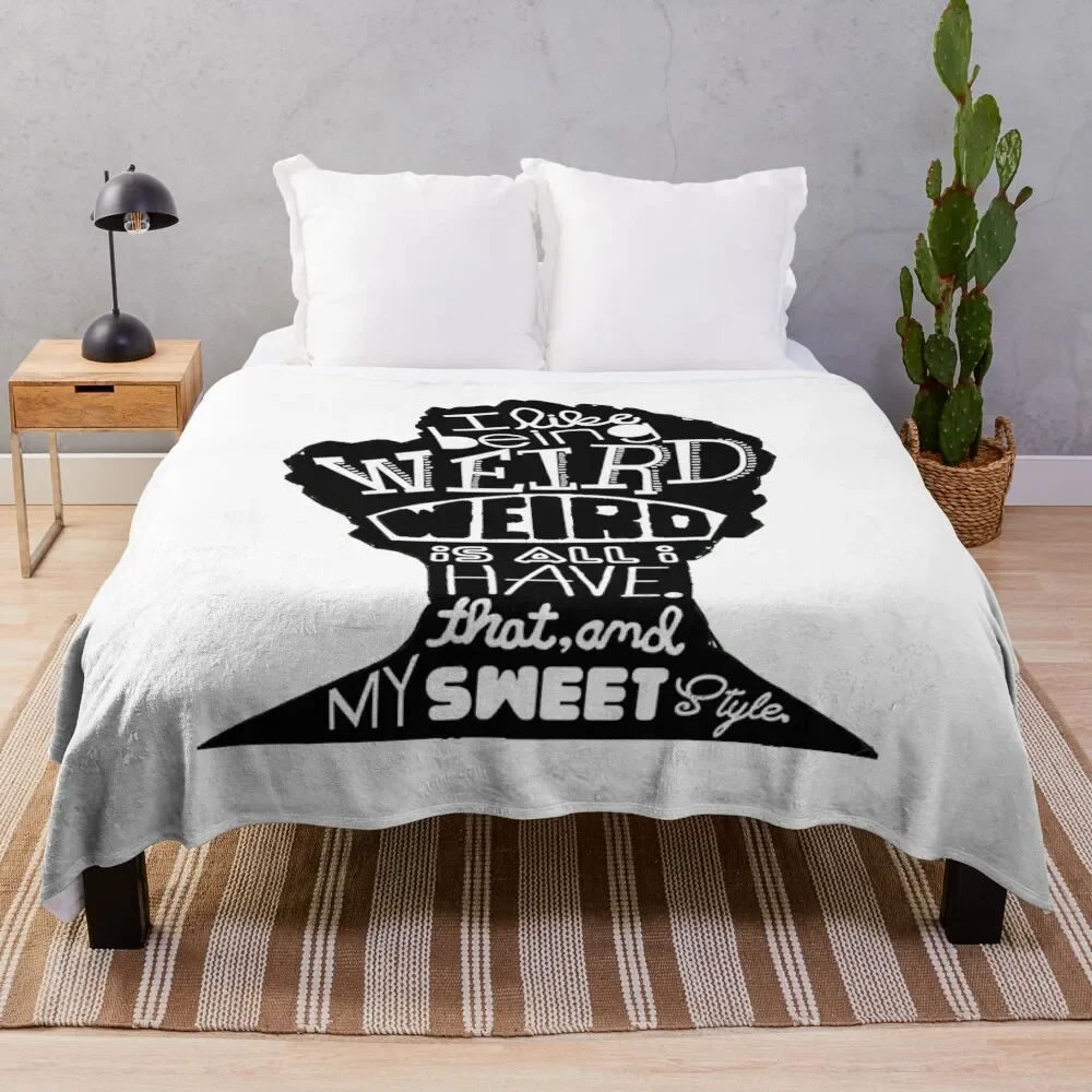 

Weird Is All I Have T-Shirt Throw Blanket Faux Fur Soft Warm Blanket for Bed