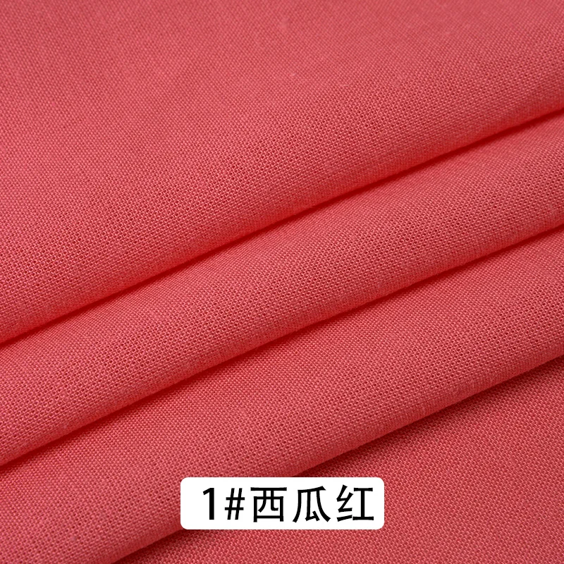 Linen Cotton Fabric Per Meter Solid Color Children's Shirt Clothing Top Dress Pants Pajamas Summer Breathable Fabrics By Meters