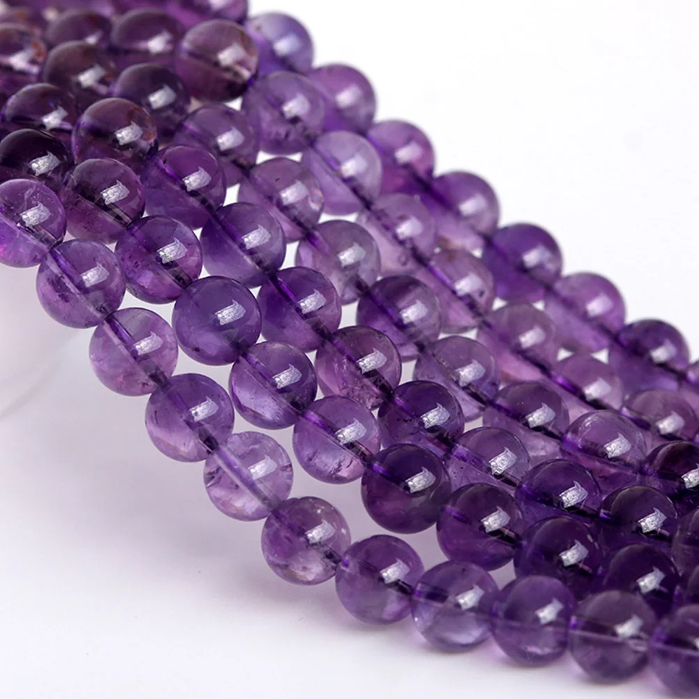 

2Pcs Amethyst Loose Beads Natural Purple Gemstone DIY Jewelry Making 93 Pieces Smooth Polished Fantasy Design Dream Beads