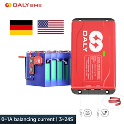 Daly Bms 1A Active Balancer Lifepo4 4S 8S16S Égaliseur de batterie 12V 24V 48V Carte d'équilibrage Accessoires de batterie Bluetooth APP