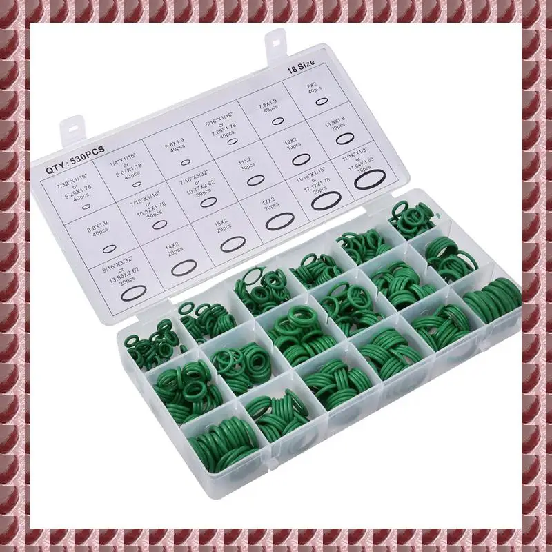 A95G 2650Pcs Car R134A Car O-Ring Repair Automotive Air Conditioning Repair Rubber Sealant Box Set