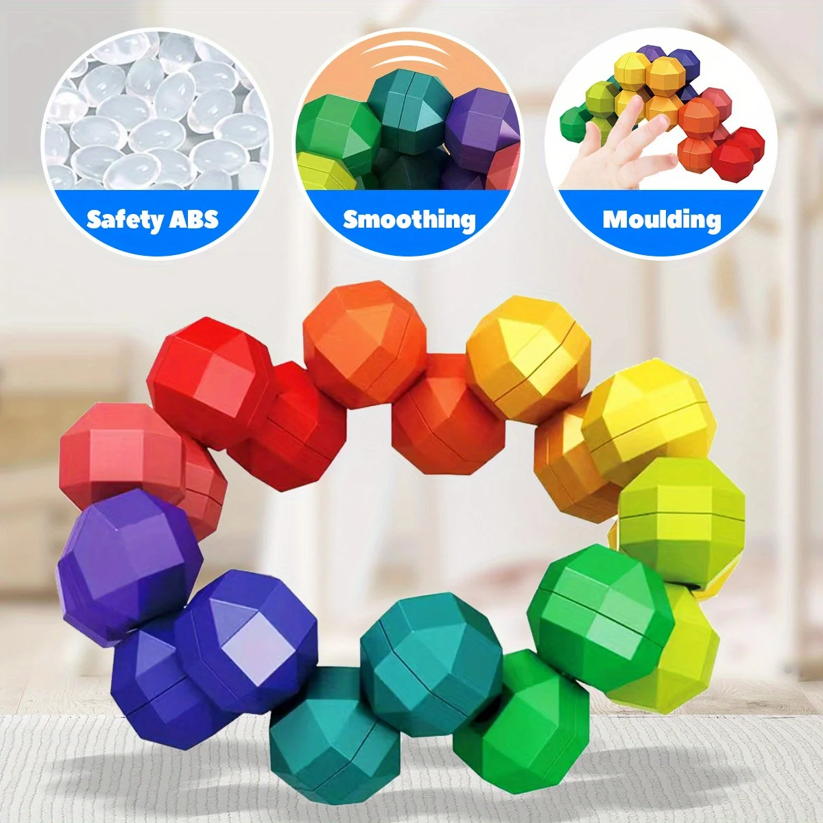 子供用パズル、インタラクティブな論理的思考トレーニングおもちゃ、多用途のビーズカラーのストレス解消ボール、ストレス解消キューブ