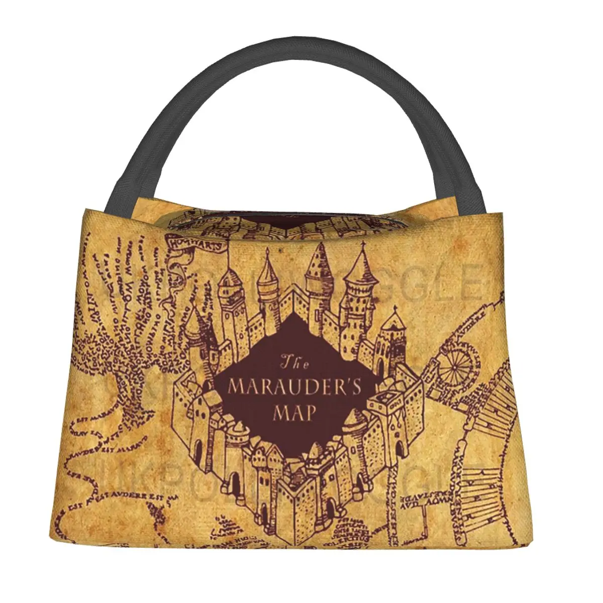 Marauders Magic Map Lunch Bags Insulated Bento Box Portable Lunch Tote Picnic Bags Cooler Thermal Bag for Woman Girl Work