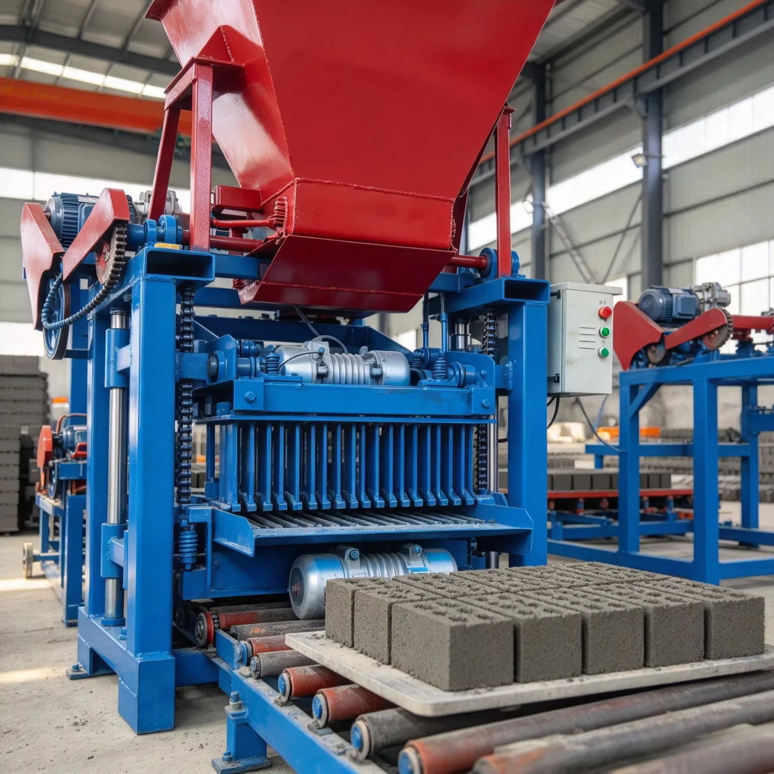 High‑yield Cement Brick Making Machine Block Maker for Hollow Solid Interlocking Building Wall Concrete Paver Block Process