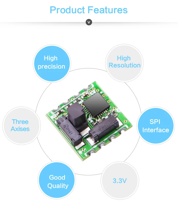 WitMotion RM3100 Wojskowy czujnik pola magnetycznego, precyzyjny magnetometr, cyfrowy kompas elektroniczny do Arduino i nie tylko