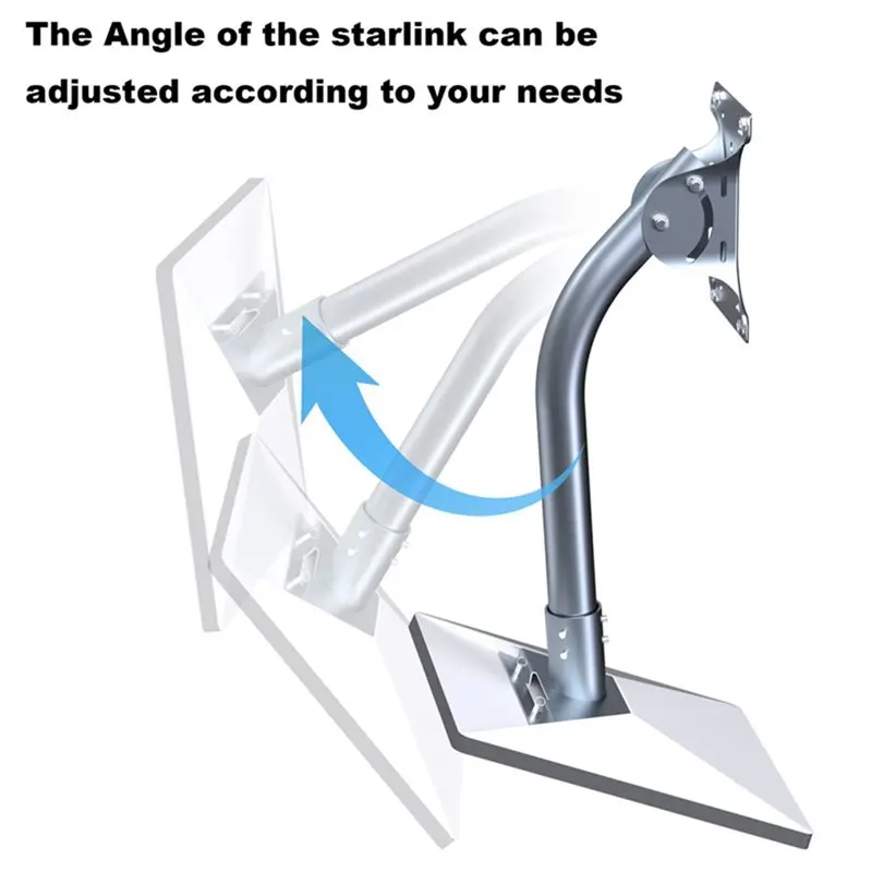 ELECT-For Starlink Base Gen3/V4 Compatible Adjustable Roof Bracket Mount Elbow Pipe Adapter Mounting Kit Support Accessories