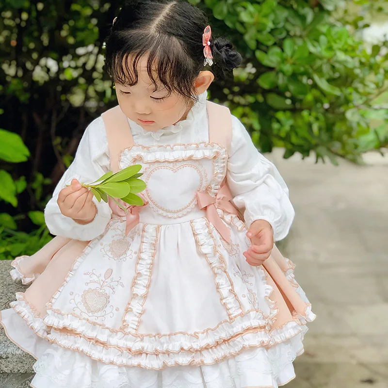 4PCS Kids Dress for Girls Baby Lolita Birthday Party Dress Baby Wedding Dress Princess Vestidos Summer Costume for Girl Dresses