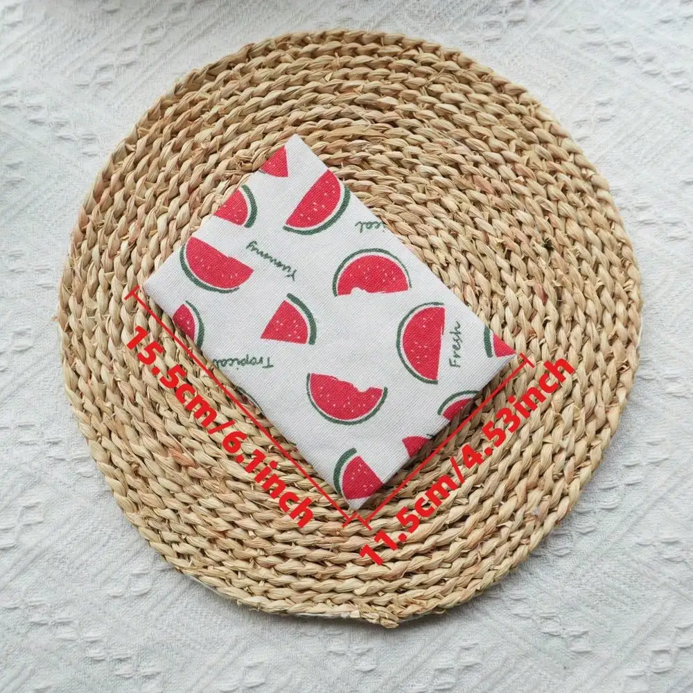 Fromthenon 1PC A5 A6 สัปดาห์ฤดูร้อนแตงโมผ้าปกหนังสือ Planner กรณีเปลือกป้องกันอุปกรณ์เครื่องเขียนสํานักงาน