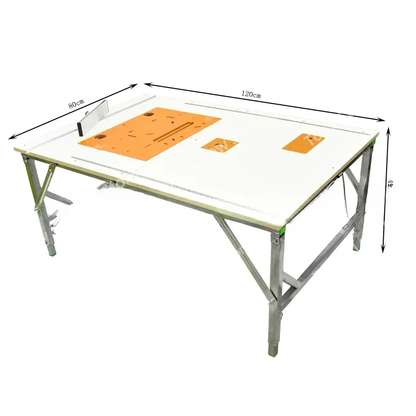 Établi de travail de calcul multifonctionnel, petite table de scie, table de scie pliante portable, décoration de bricolage, 80x120cm