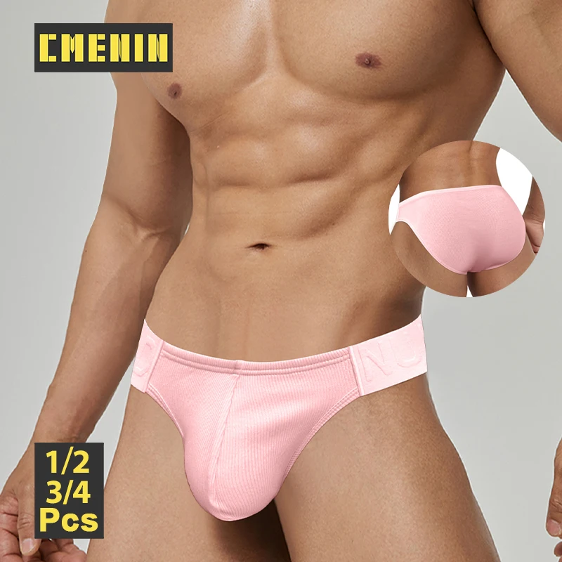 

1/2/3/4Pcs Cotton Breathable Men Briefs Men's Underwear Large Crotch Pouch Sexy Mens Underpants Gays High-cut Sports Man Briefs