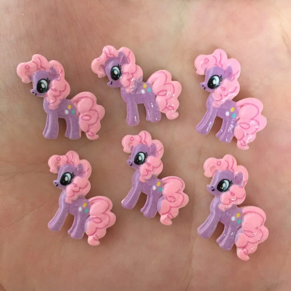 20PCS 19*21mm Hand-painte Resin Girl Horse Flatback Stone Wedding Children Scrapbook DIY W13*2