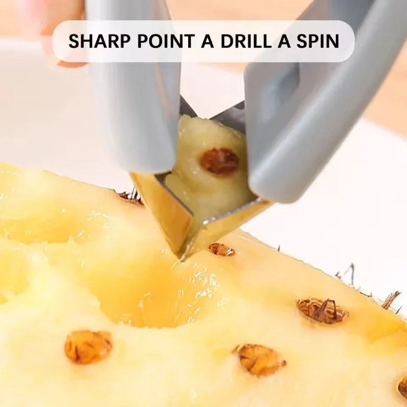 

2pcs Strawberry Steel Pineapple Eye Peeler Fruit and vegetable Practical Seed Remover Clip Fruit Tools Kitchen Gadgets