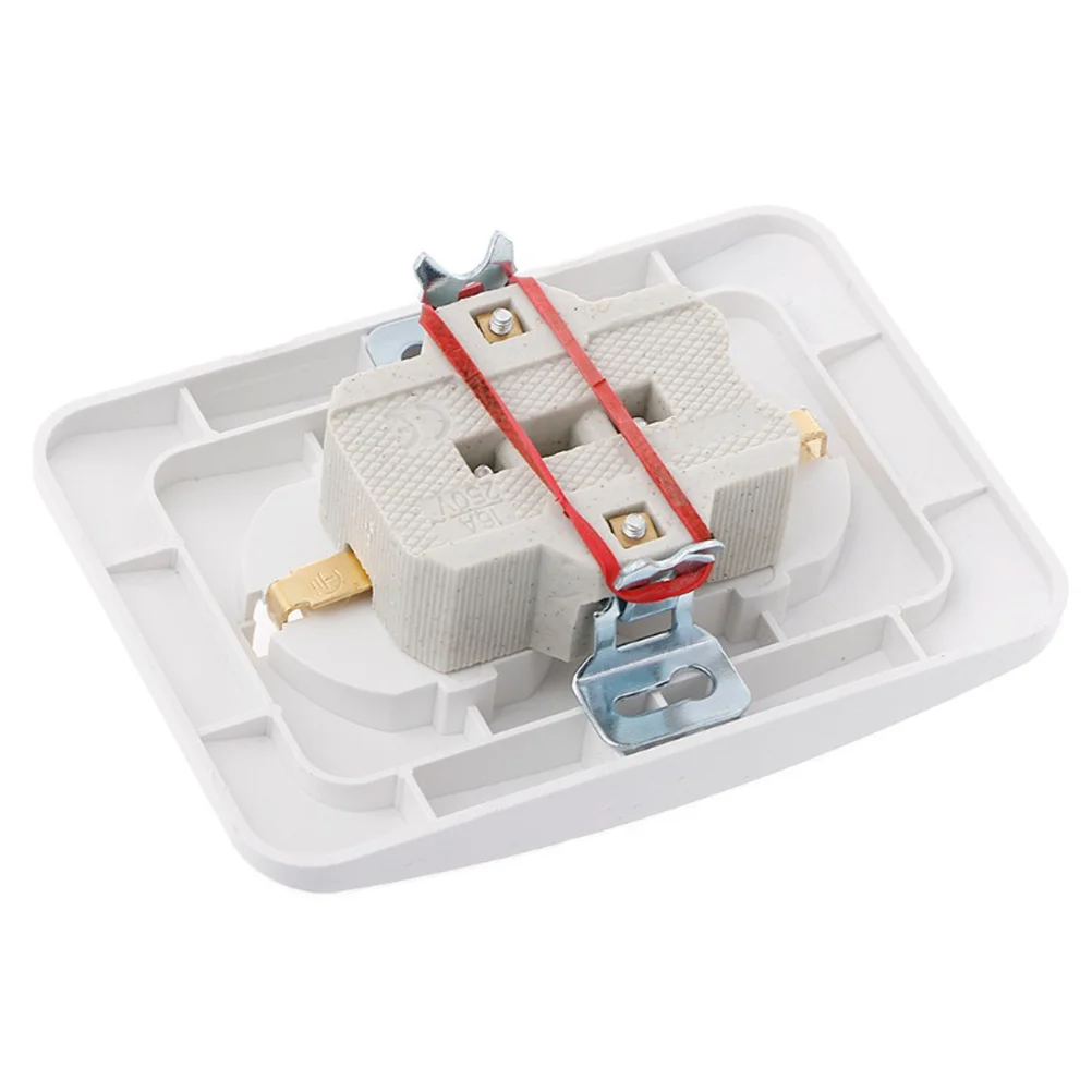 

250V 16a German Type Power Socket 2 Port Wall for Digital Products Home Public Places Modern Aesthetic White
