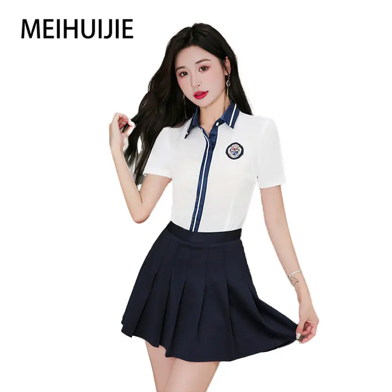 Female Manicurist Short Skirt Set Beauty Salon Beautician Uniform Fashion Spa Masseur Costume Summer Work Aesthetic Uniform