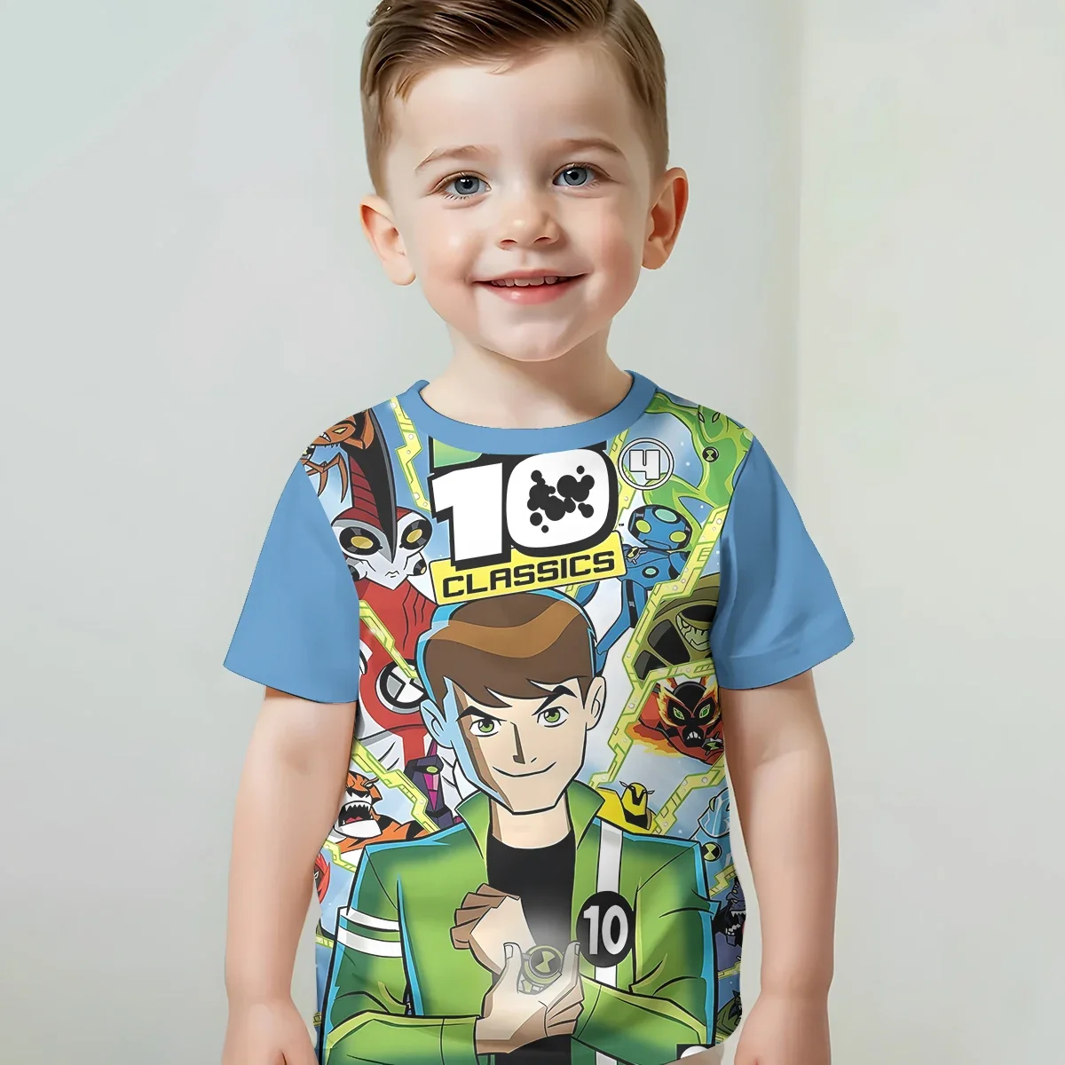 بن تينيسون 10 T ثلاثية الأبعاد طباعة ملابس الطفل 5 إلى 14 سنة الذكور الملابس في الهواء الطلق للأطفال صبي فتاة الطفل تي شيرت قميص حريمي