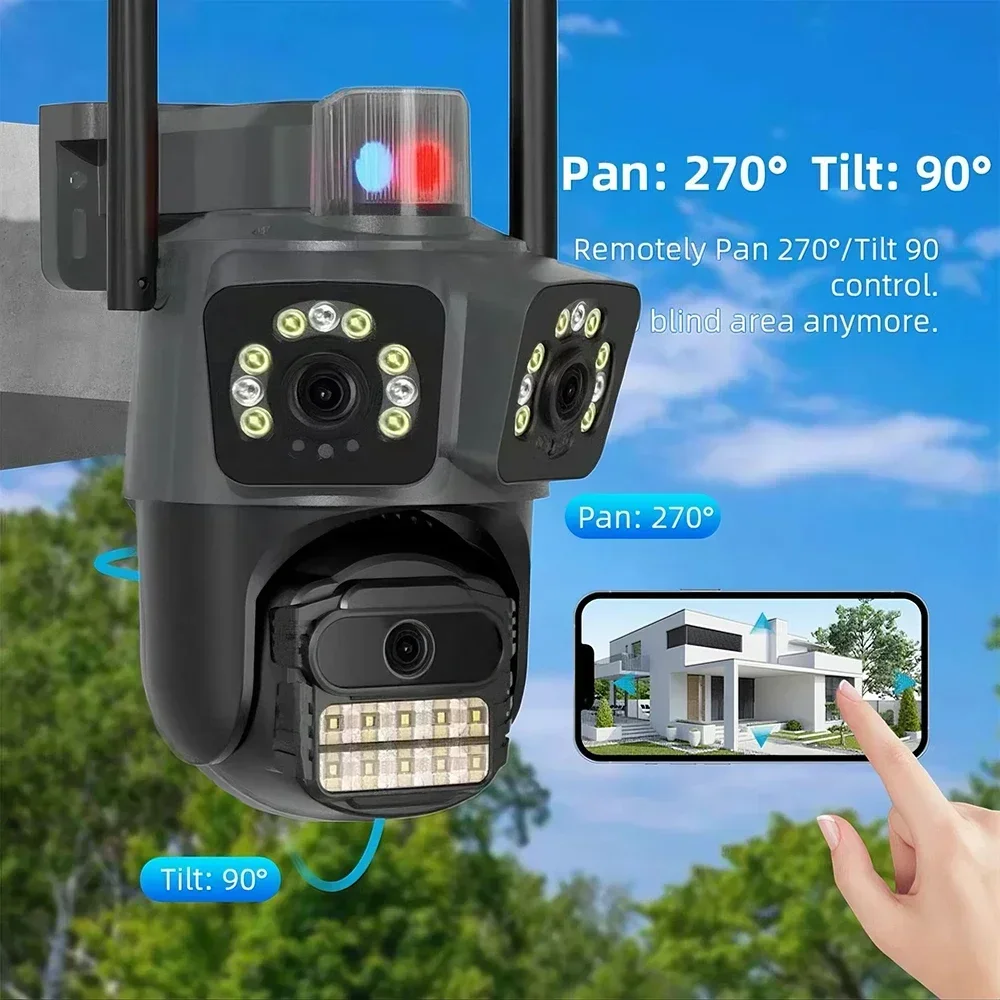 9MP 4K IP كاميرا في الهواء الطلق كاميرا أمان تعمل بالواي فاي AI مراقبة ذكية CCTV مراقبة المنزل مراقبة الطفل كاميرا متحركة iCSee