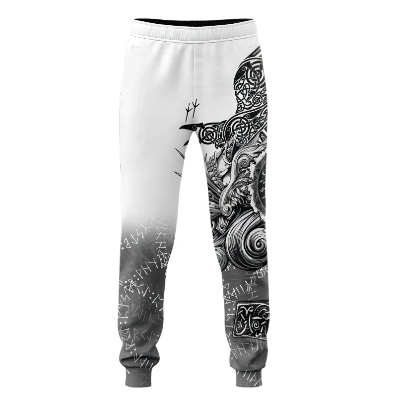 3d Print Long Men's Sweatpants Viking Tattoo Vintage Loose Camo Pants For Man Y2k Casual Joggers Streetwear Sports Gym Trousers