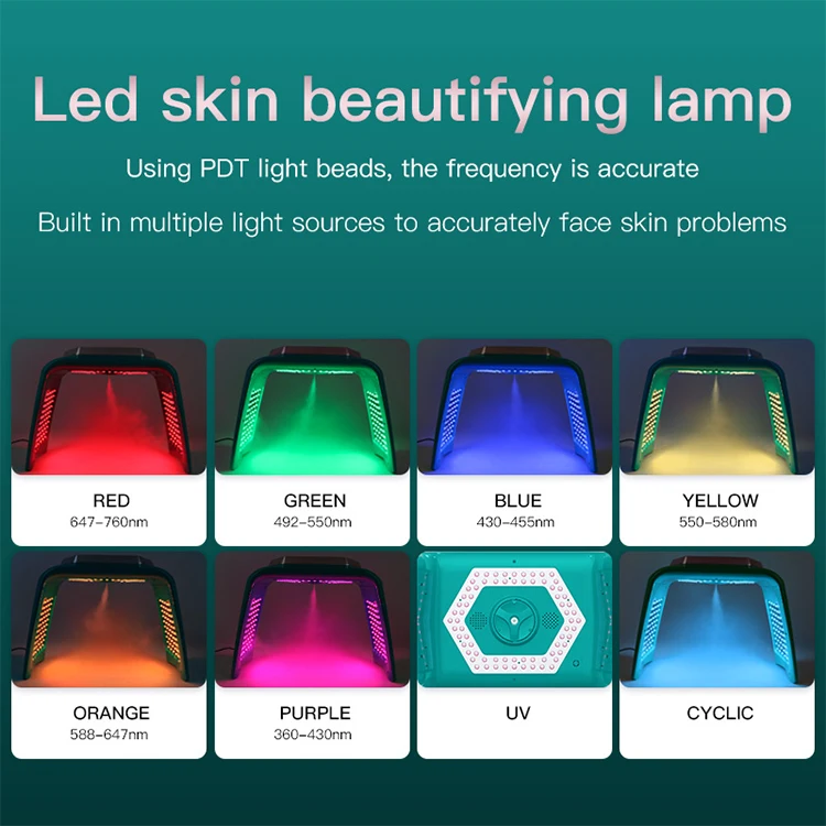 Hot Sell Pdt Machine 7 Color Face Led Light Therapy Facial Machine Pdt Led Pdt Light Therapy Machine 7 Colors For Sell For Sell