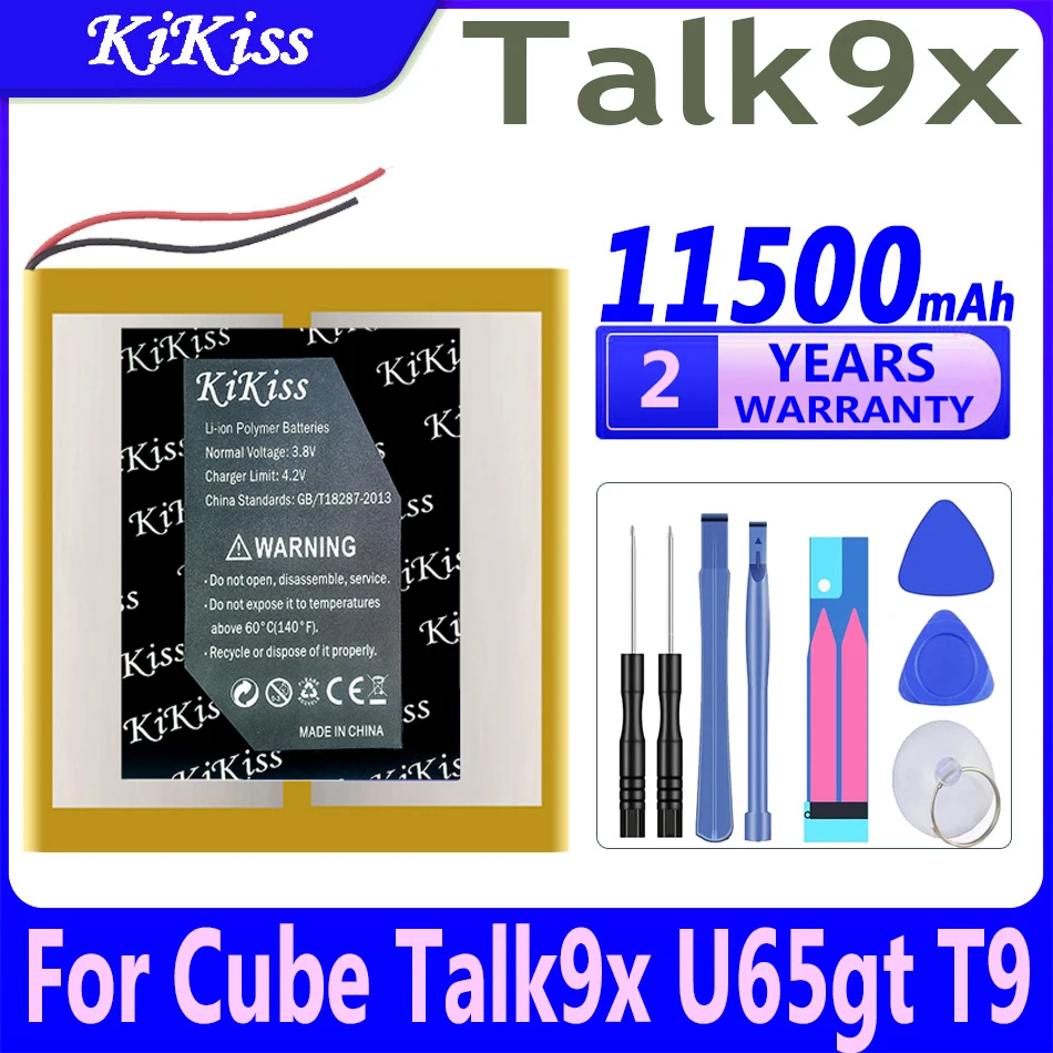 

11500mAh KiKiss Powerful Battery Talk 9x for Cube Talk9x U65gt T9 for ALLDOCUBE TALK9 TALK9X