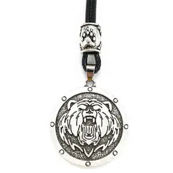 Nostalgia Bear Pendant Paw Bead Accessories Viking Jewelry Slavic Veles Amulet Men Necklace Dropshipping