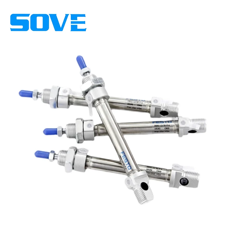 Alternative de haute qualité à la série de Mini cylindres ronds FESTO Suzhou SOVE, joints importés, cylindres rigides résistants à la chaleur