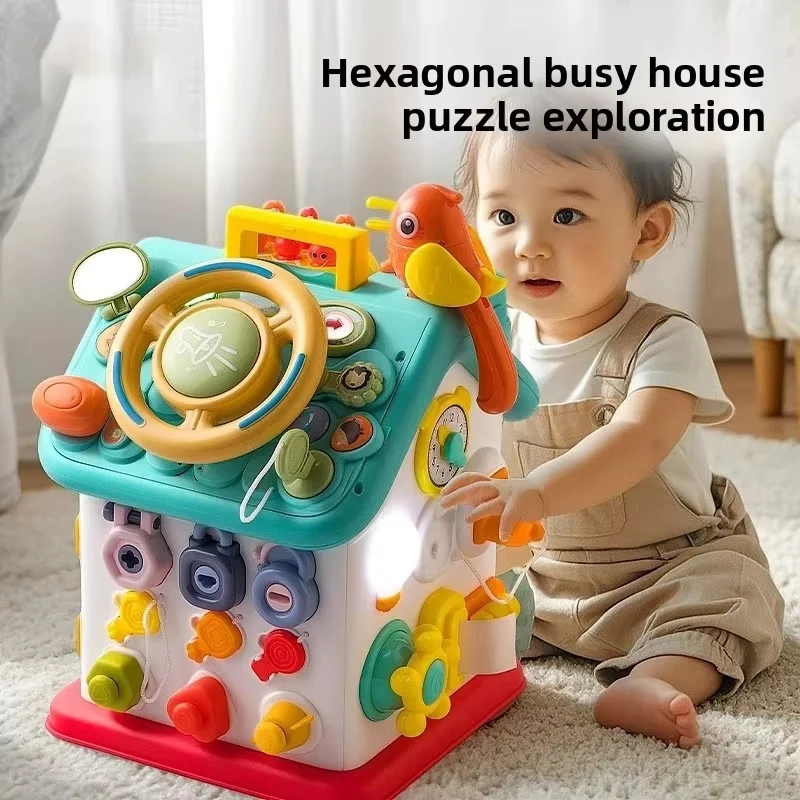 

1-2 Years Old Fine Motion Training Gift Montessori Toys Steering Wheel for Baby Early Education Puzzles for Baby Busy Home Toy
