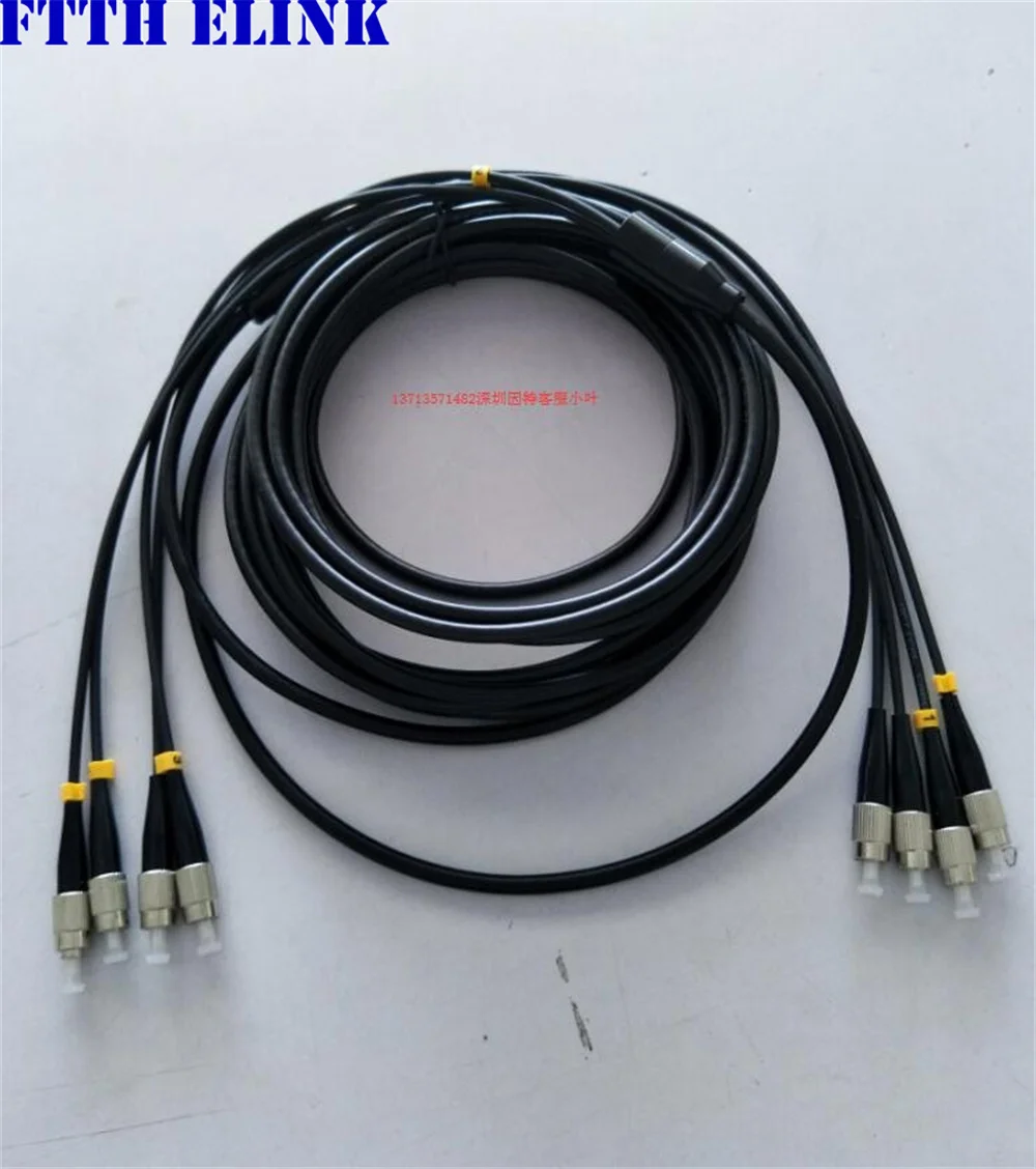 Imagem -03 - Fibra Óptica Patch Cord Singlemode sm ao ar Livre Preto Núcleos mm 150300 mm 200m Ratchproof Lc-lc Sc-sc Fc-fc Armored4c