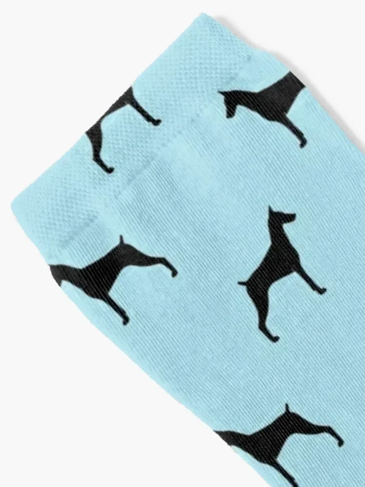 Doberman Pinscher Silhouette(s) Socks gift Stockings compression compression moving stockings Men Socks Luxury Brand Women's