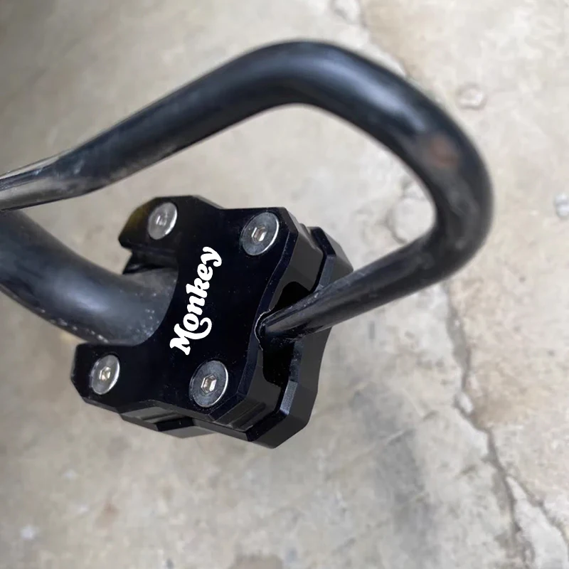 لهوندا Monkey125 Monkey125 2018-2022 دراجة نارية CNC اكسسوارات مسنده القدم الجانب حامل تمديد وسادة دعم لوحة تكبير