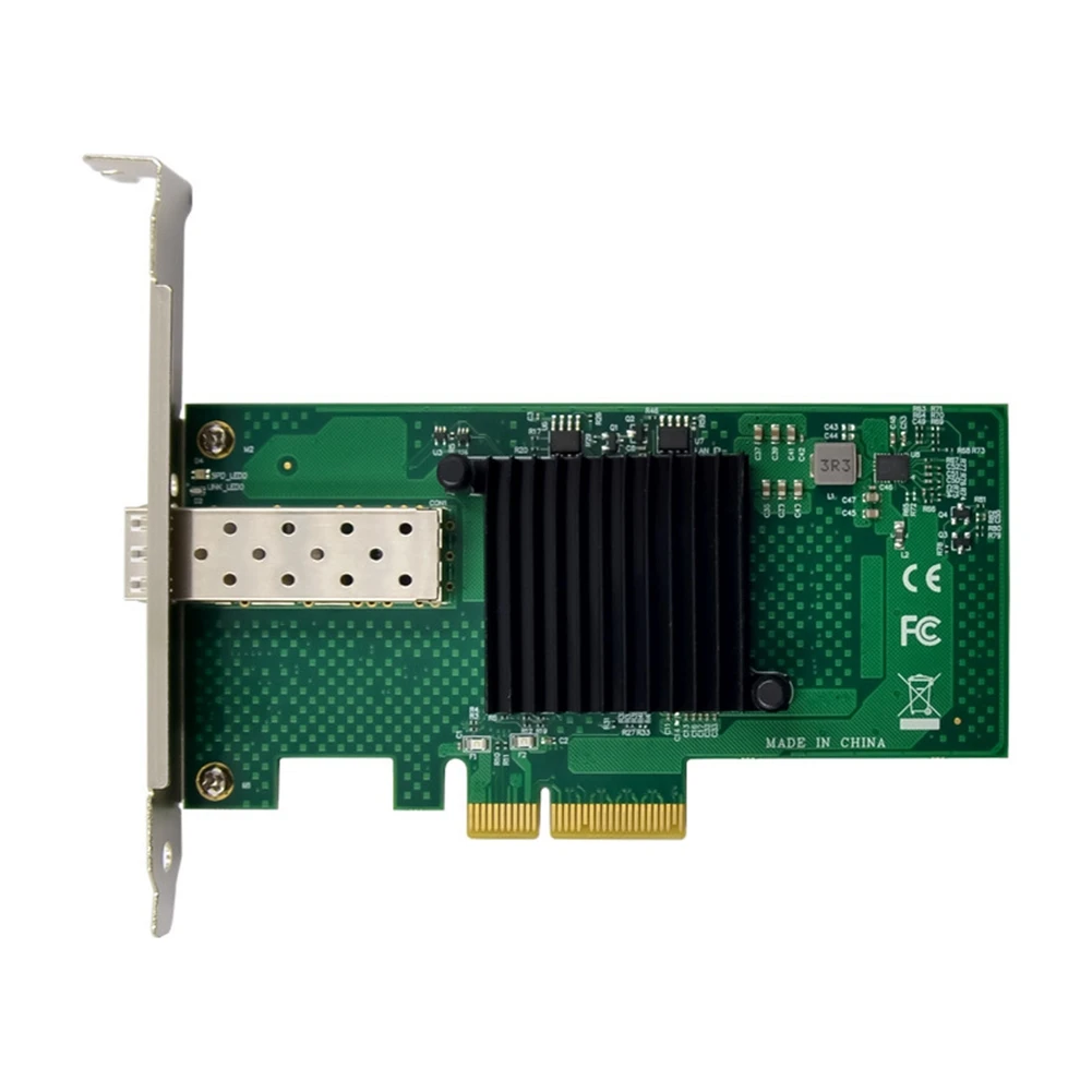 Imagem -03 - Placa de Rede de Fibra Óptica Porta Óptica Única Servidor X520-sr1 10g Sfp Mais Chip 82599en Pcie x4