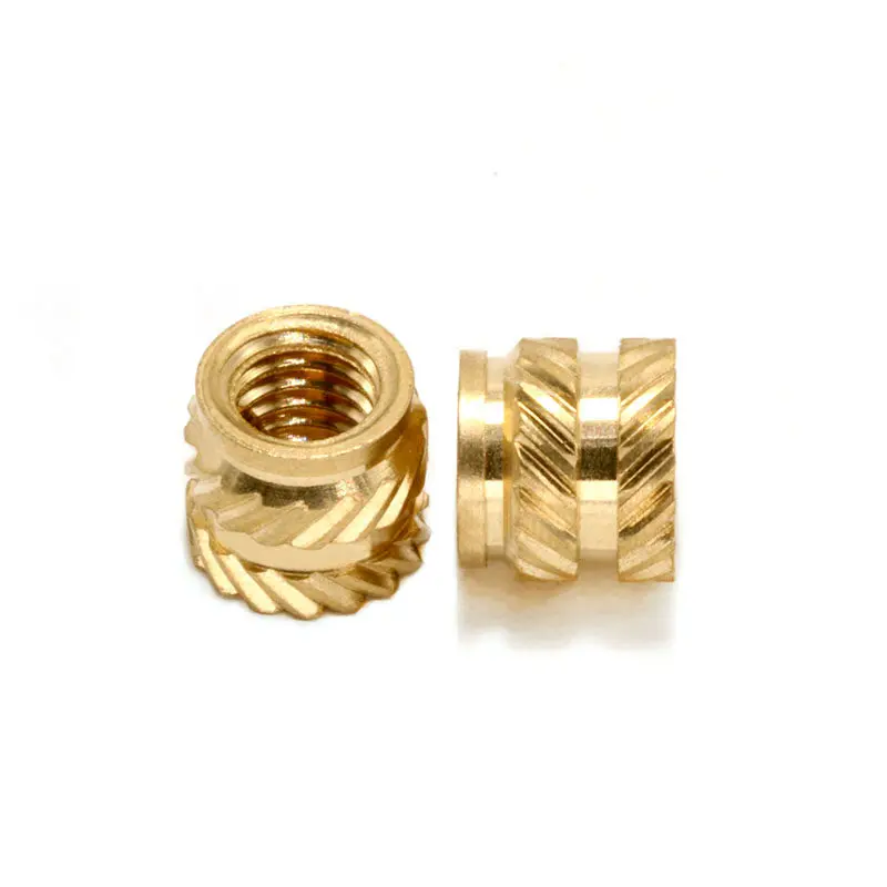 50pcs M1.4 M1.6 Brass Insert Embedded Nut Knurled Brass Threaded Heat Set Resistant Embedment Insert Nut