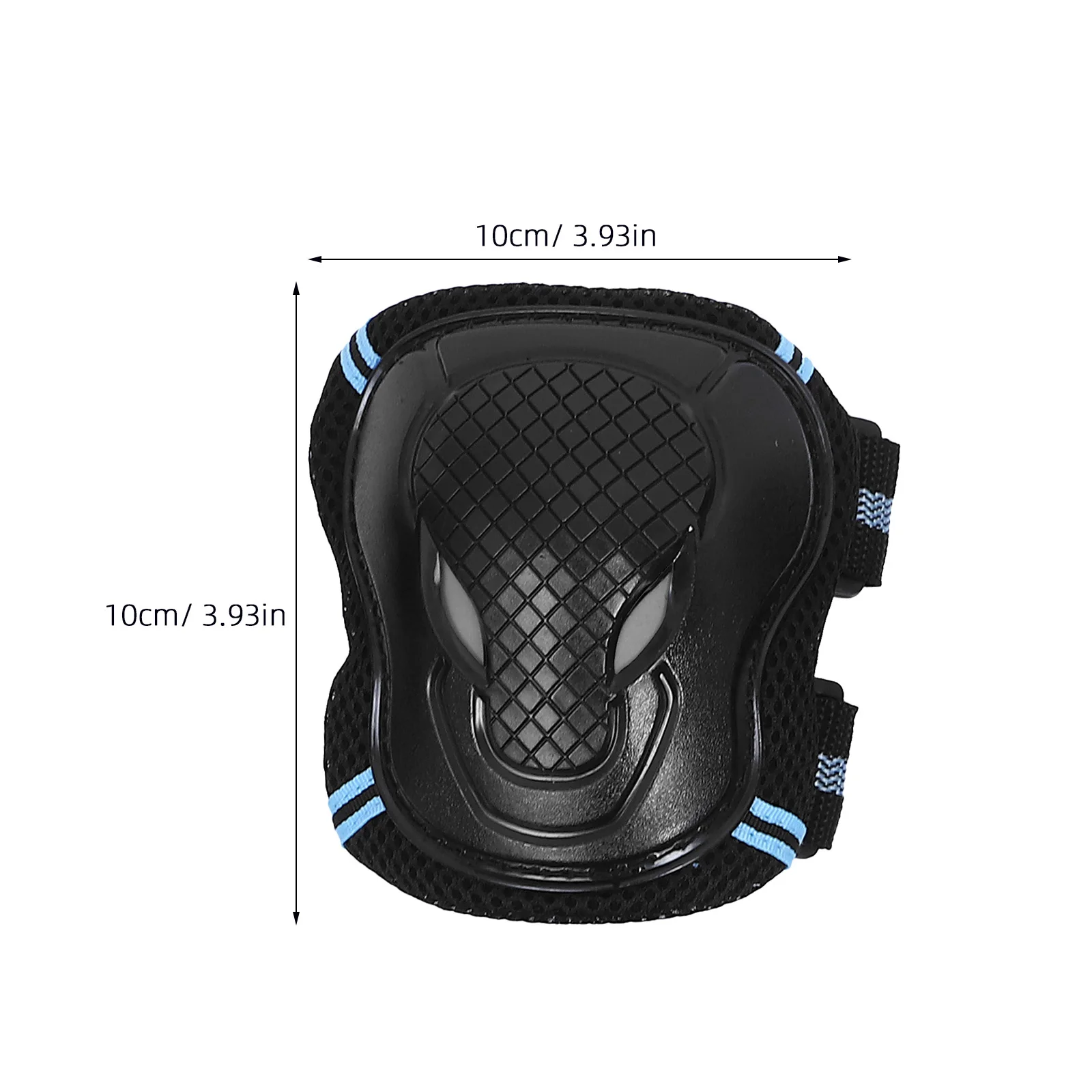 1 مجموعة مكافحة سقوط مجموعة تروس واقية أسود أزرق حجم S ل لوح التزلج الدراجات الرياضة في الهواء الطلق حماية الركبة الكوع قفازات واقية لليد #5